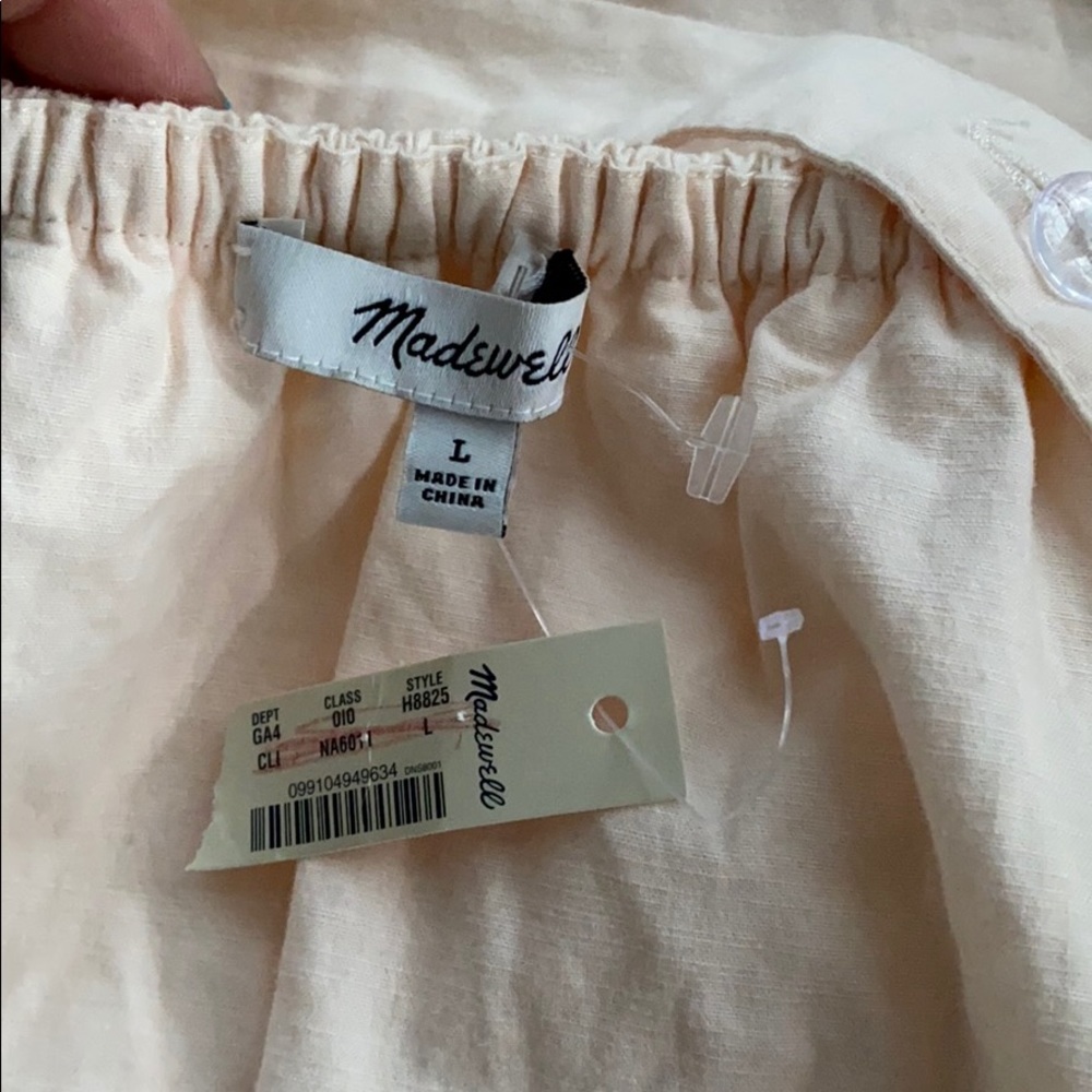 NWT Madewell Apron Ruffle Jumpsuit L - Picture 7 of 8